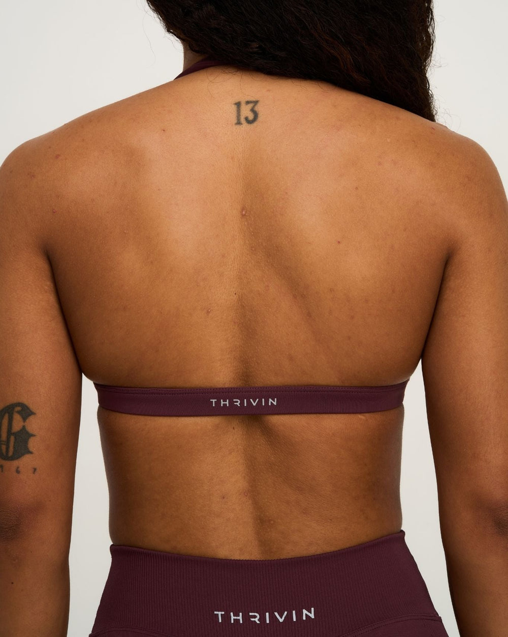 Elevate™ Sculpting Seamless V-Neck Halter Bra | Dark Mauve