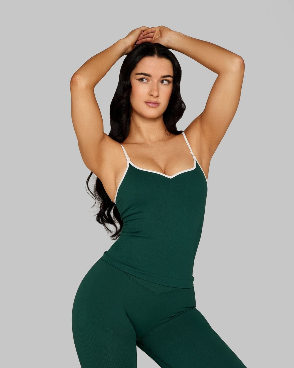 Outline Sweetheart Tanktop | Pine Green