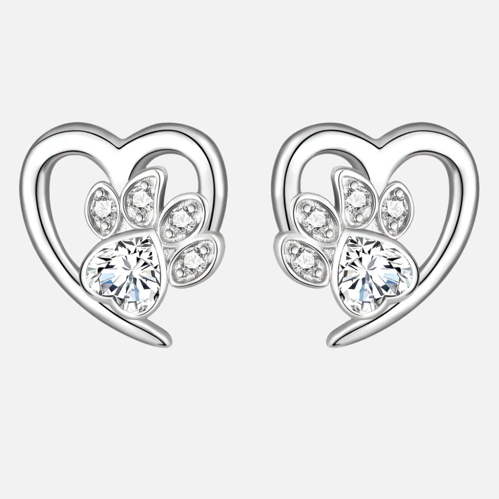 Elegant Paw Heart Earrings — image 3