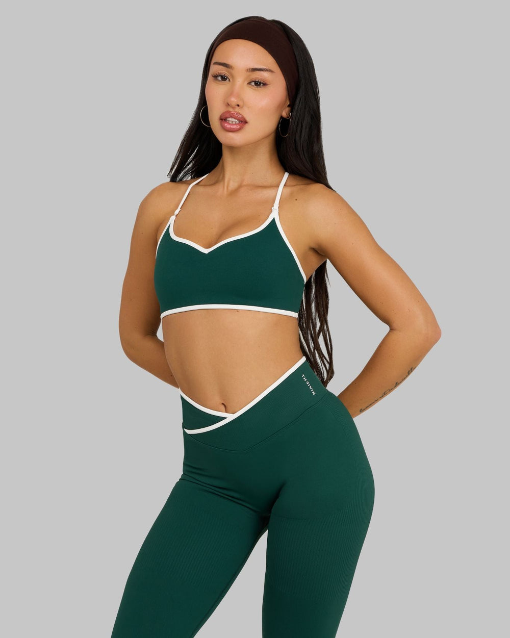 Outline Sweetheart Multiway Bra | Pine Green