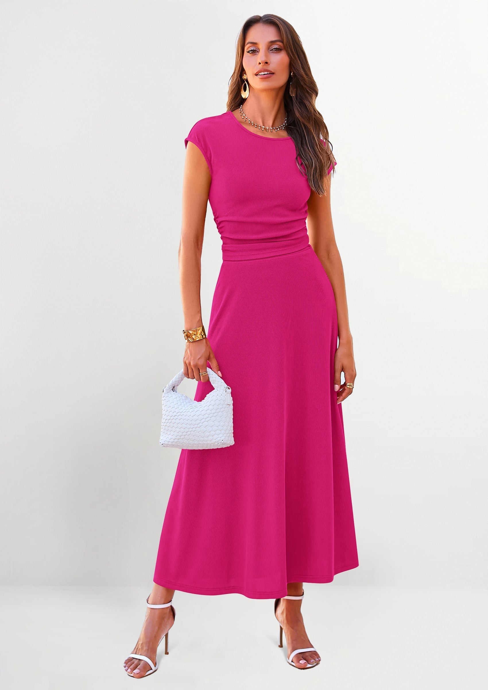 Osonn Summer Two Piece Skirt Set for Women Dressy Casual Knit Matching Travel Spring Vacation Lounge Outfits