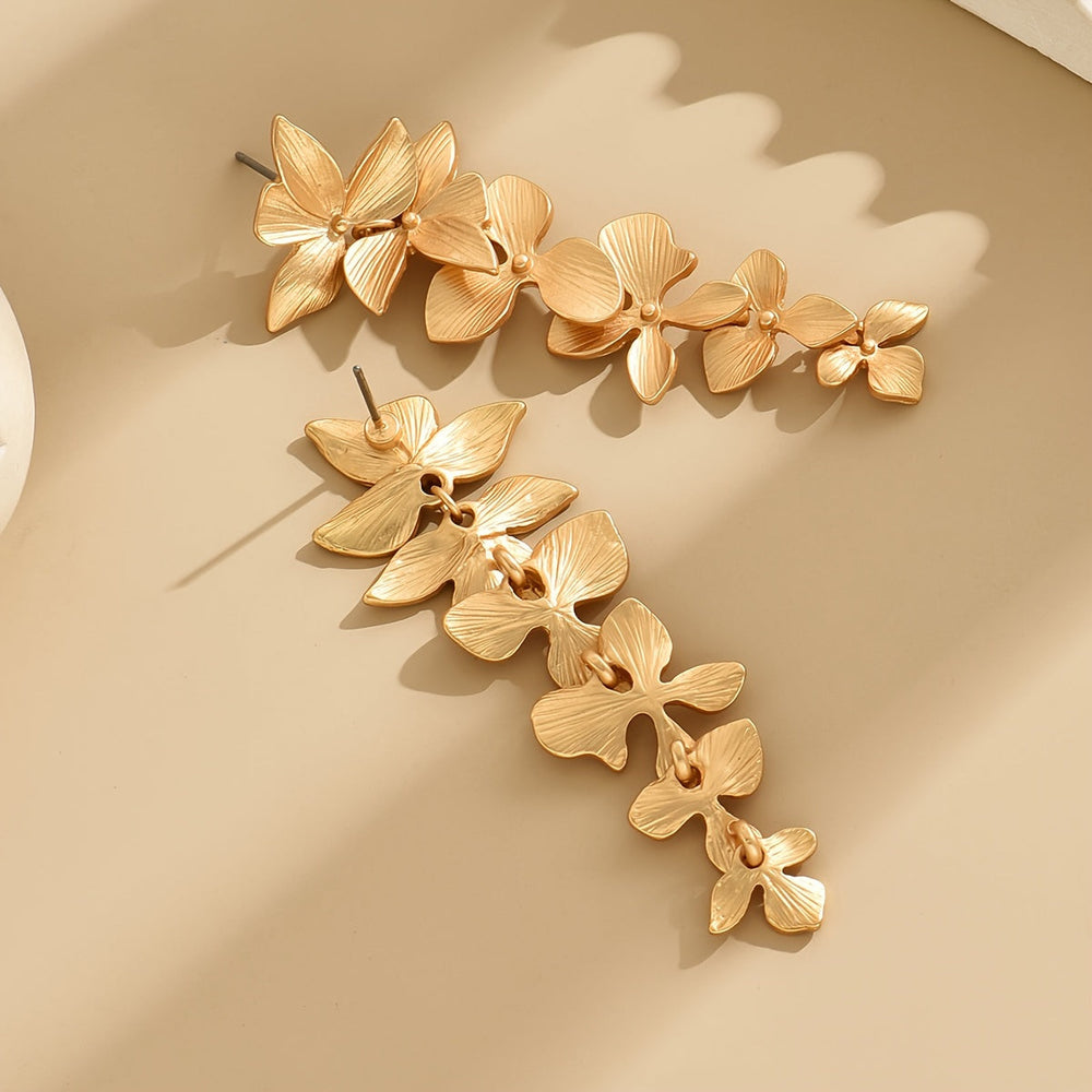 Matte Golden Clove Flower Earrings — image 1