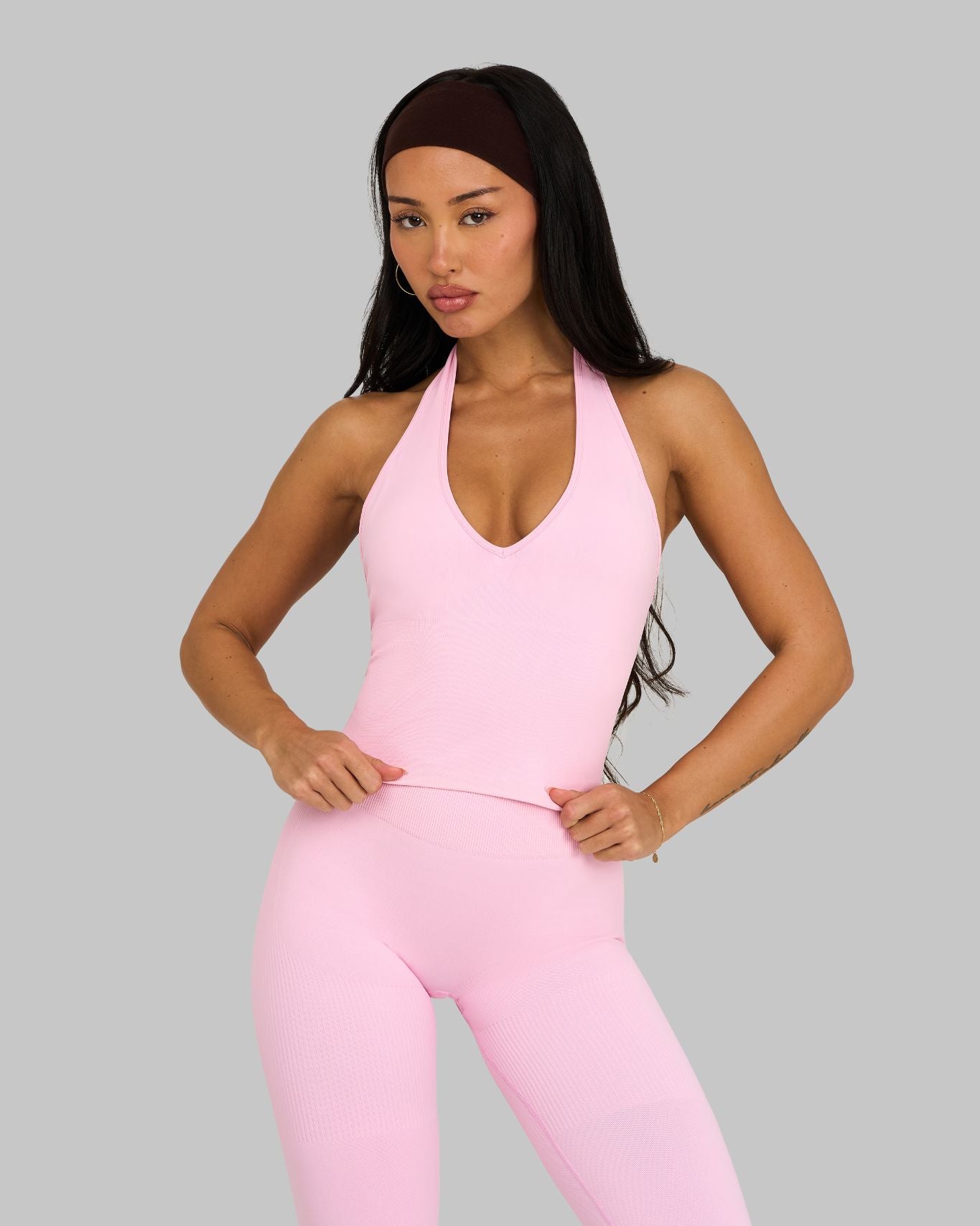 Elevate™ Sculpting Seamless Halterneck Top | Candy Pink