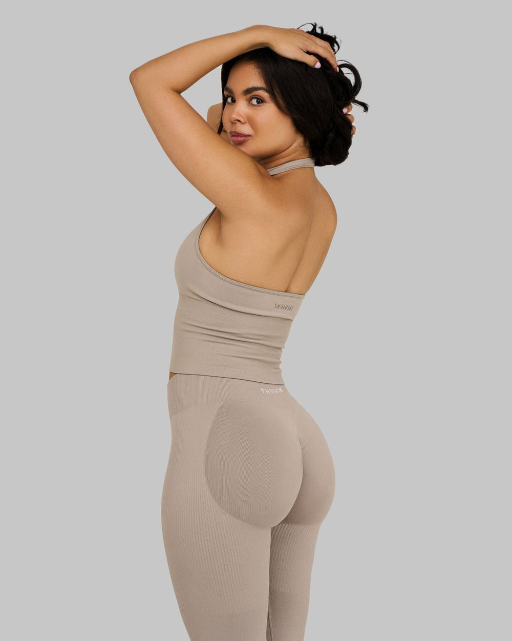 Elevate™ Sculpting Seamless Halterneck Top | Latte