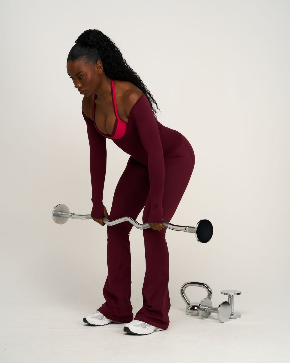 Elevate™ Sculpting Seamless V-Neck Top | Merlot