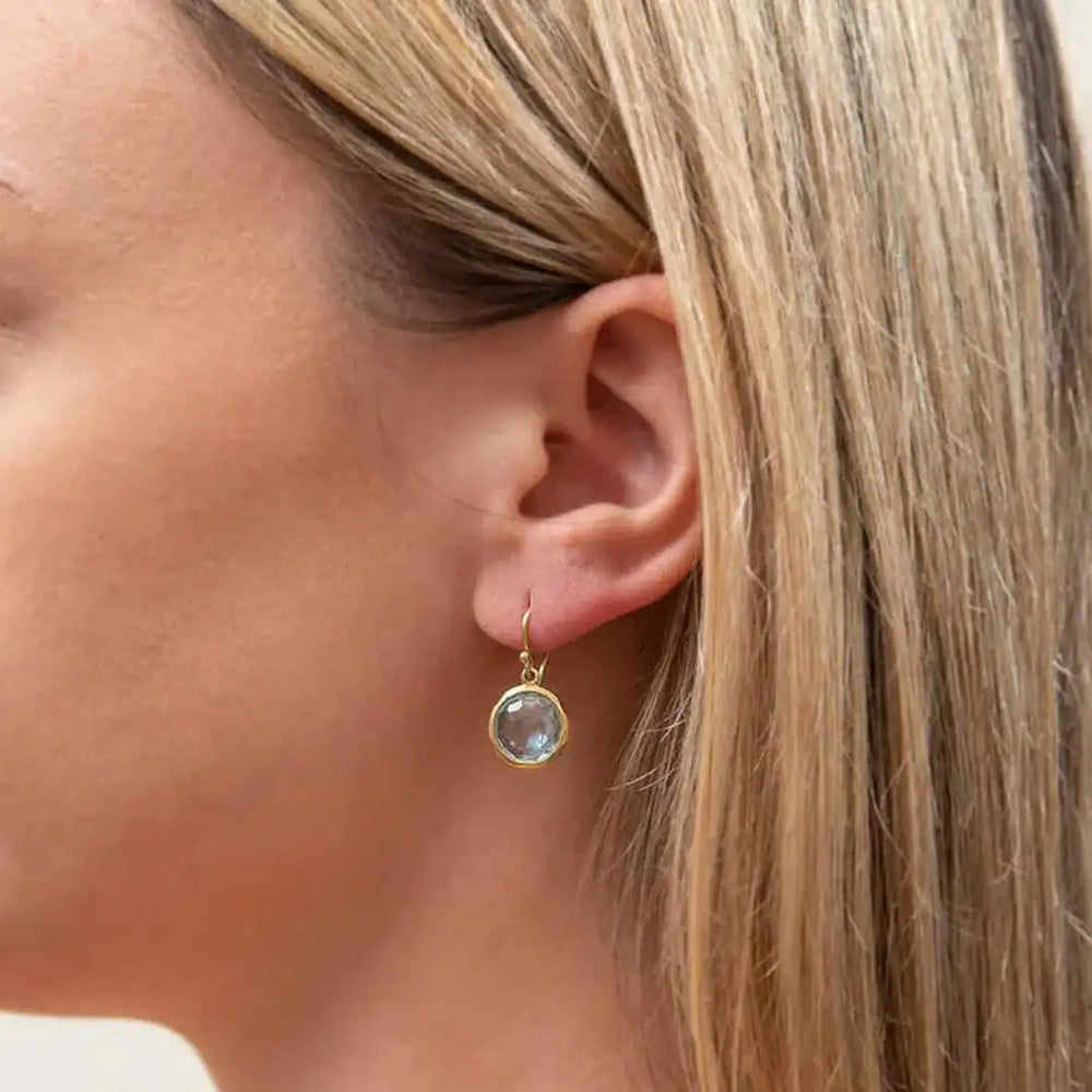 Vintage Blue Crystal Earrings — image 2