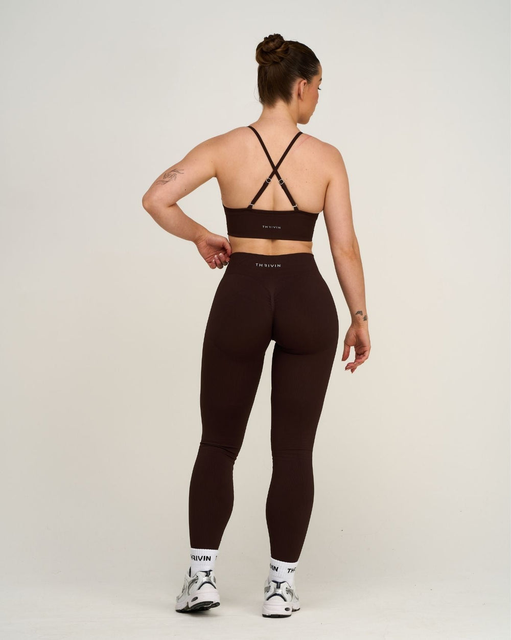 Elevate™ Sculpting Mid Waist Scrunch Leggings | Coffee