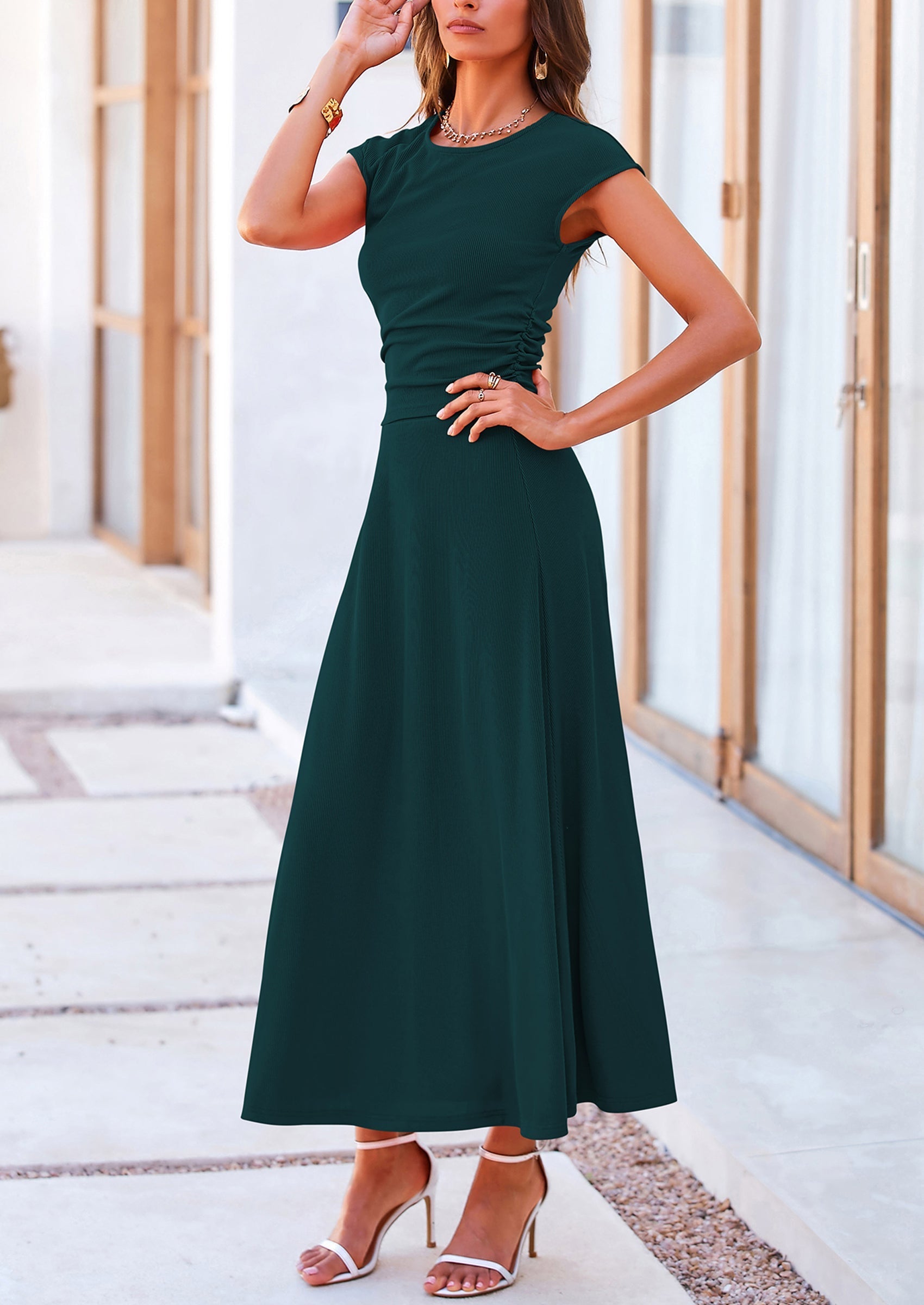 Osonn Summer Two Piece Skirt Set for Women Dressy Casual Knit Matching Travel Spring Vacation Lounge Outfits