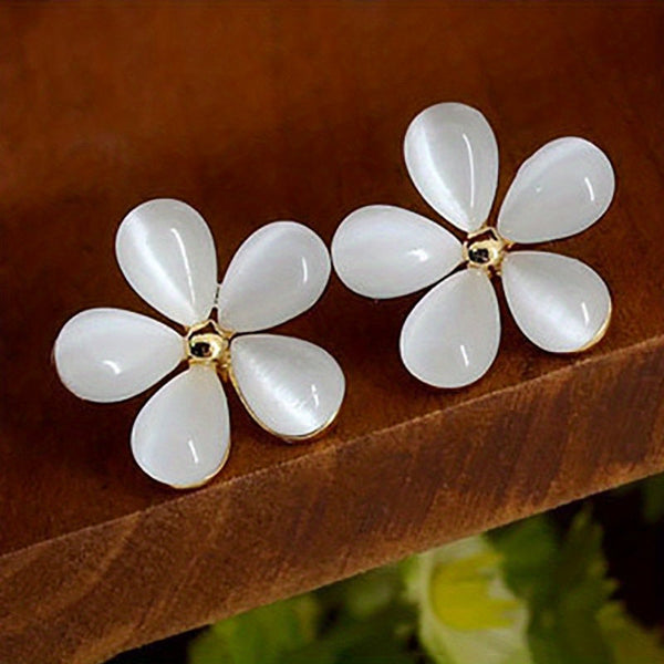 Exquisite Flower Moonstone Earrings — image 1