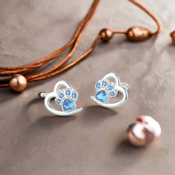 Elegant Paw Heart Earrings — image 1