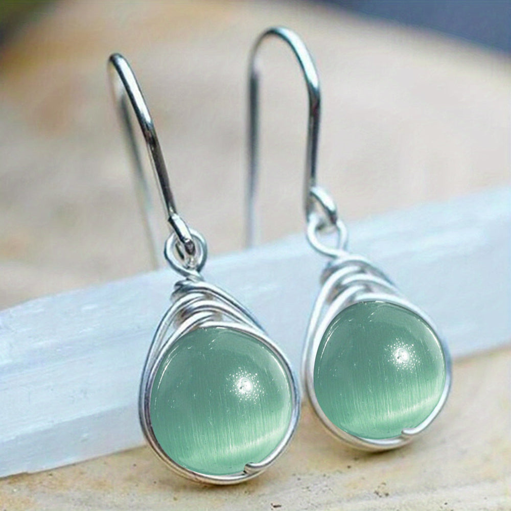 Vintage Filled Hook Drop Earrings — image 2
