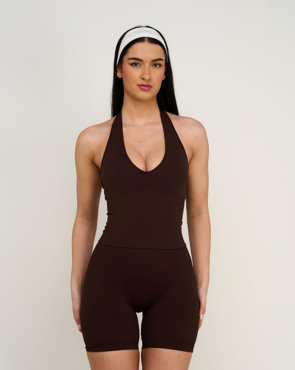 Elevate™ Sculpting Seamless Halterneck Top | Coffee