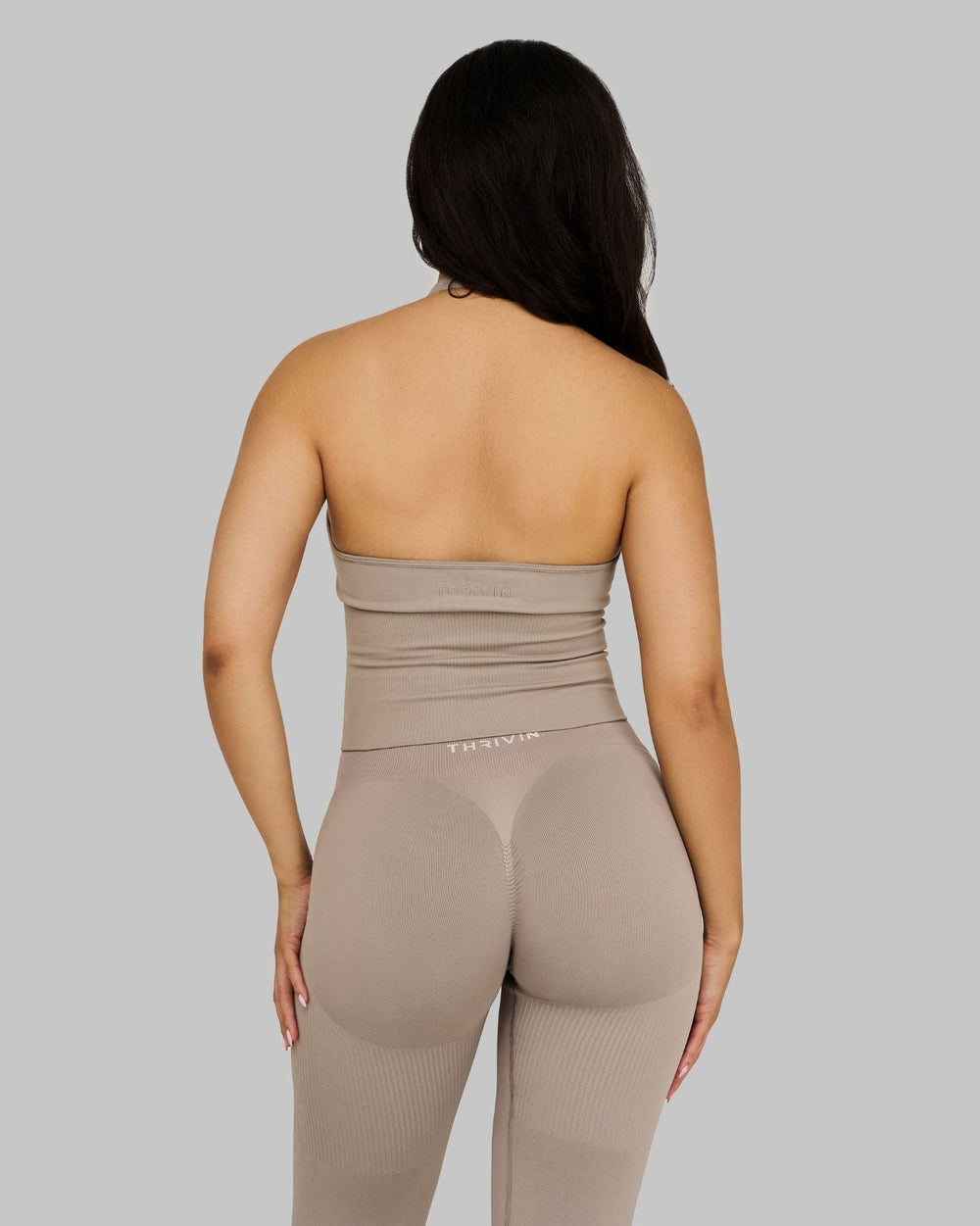 Elevate™ Sculpting Seamless Halterneck Top | Latte