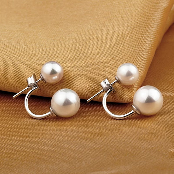 Double Pearl Statement Earrings — image 1