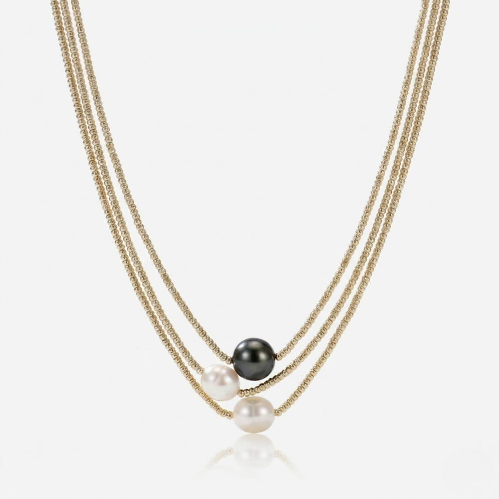Baroque Pearl Multi Strand Necklace — image 2