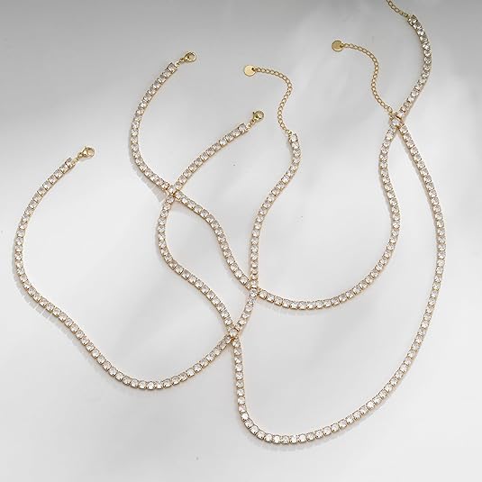 Classic Tennis Gold Necklace — image 3