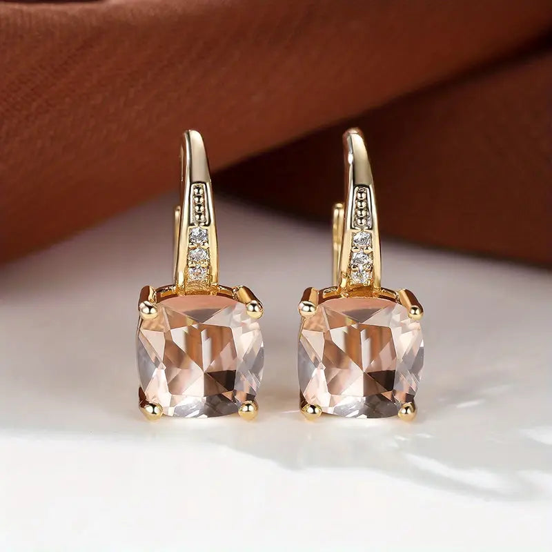 Mystic Stone Gold Hoop Earrings — image 8