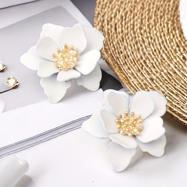 Colorful Frosted Flower Earrings — image 1