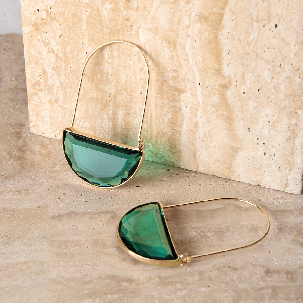 Minimalist Geometric Drop Earrings — image 2