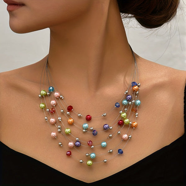 Romantic Bead Boho Necklace — image 1