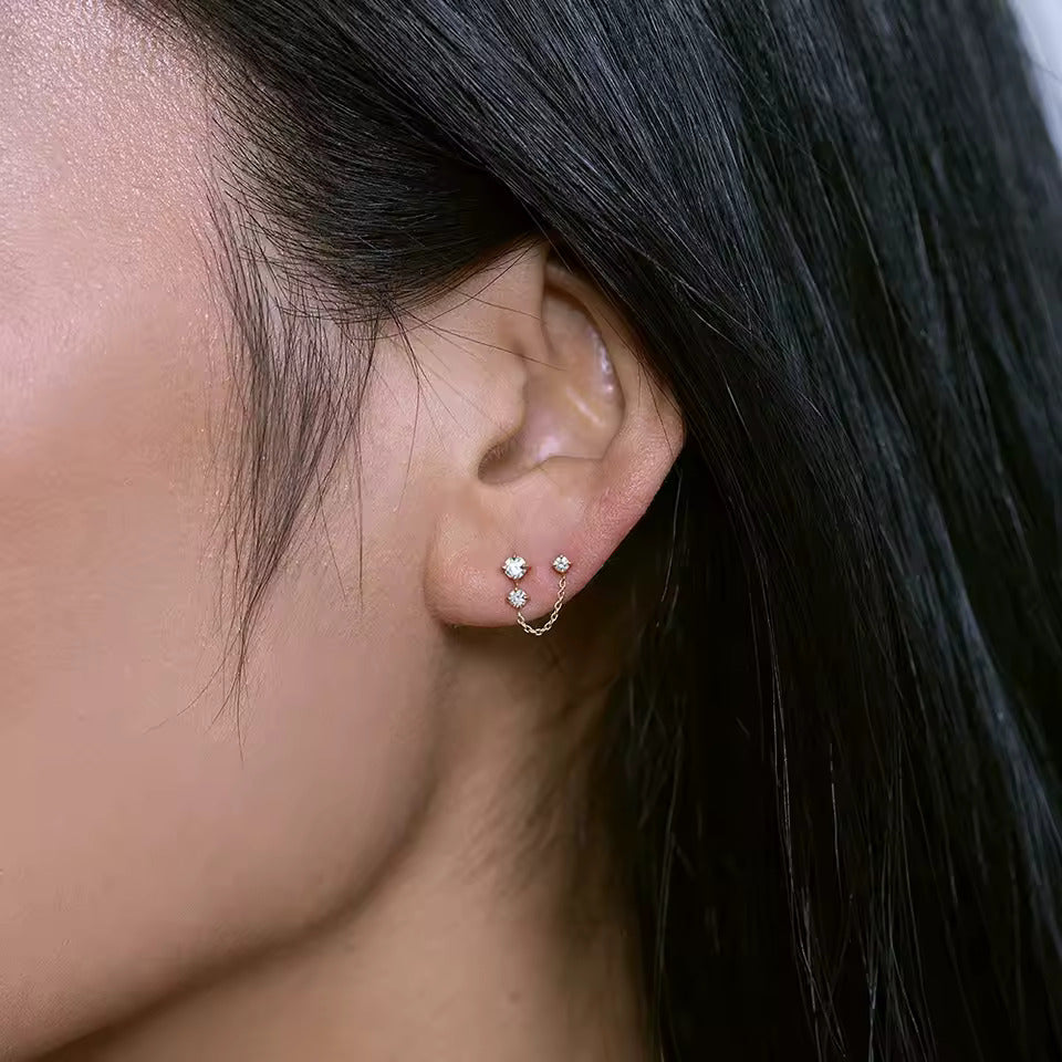 Esme Gold Dome Earrings — image 2