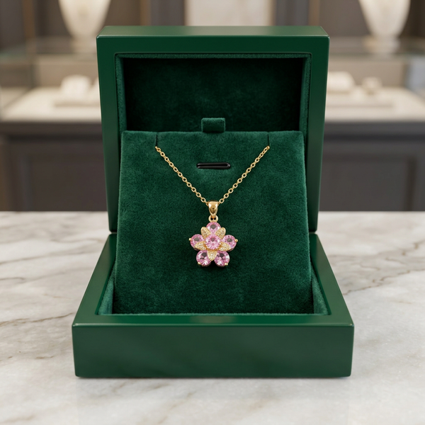 Amorea Pink Flower Necklace — image 1