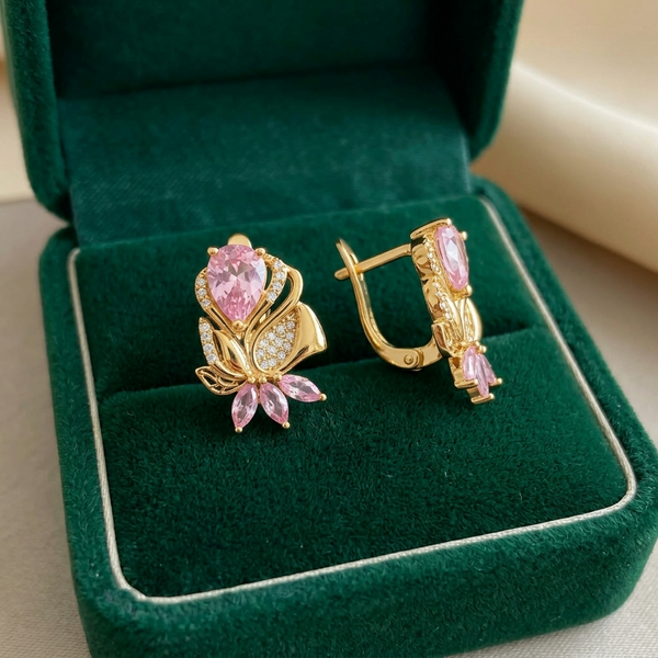 Amorette Rose Petal Earrings — image 1