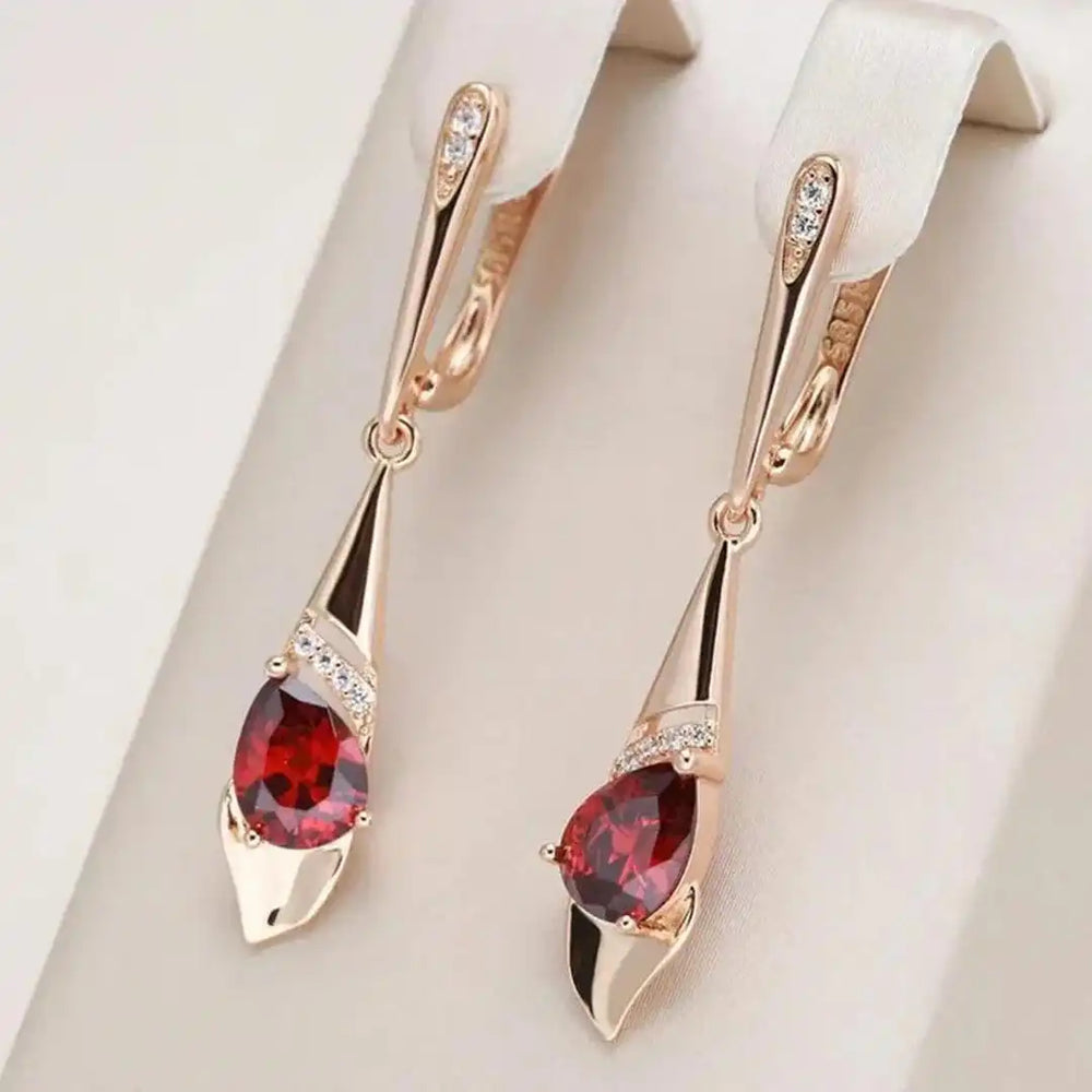 Exquisite Pendant Red Crystal Earrings — image 1
