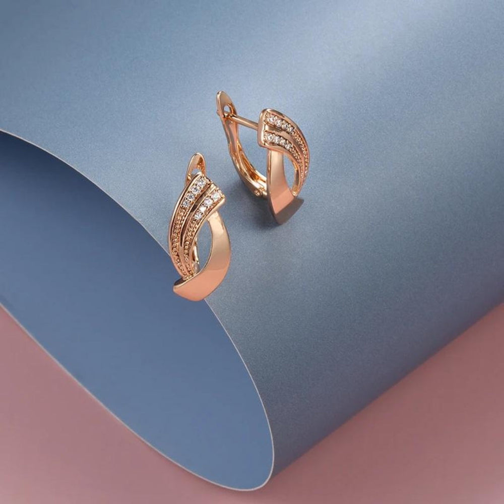 Zirconia Rose Gold Luxe Earrings — image 1