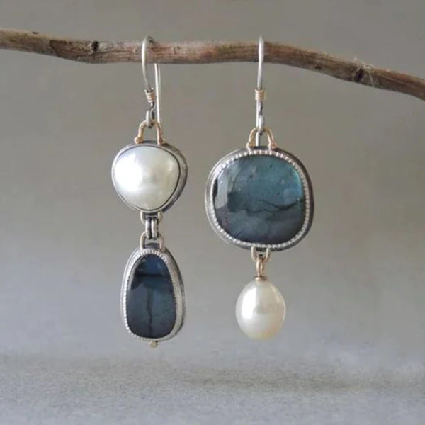 Elegant Blue Pearl Earrings — image 1