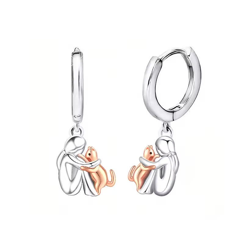 Crystal Cat Hug Necklace Set — image 4