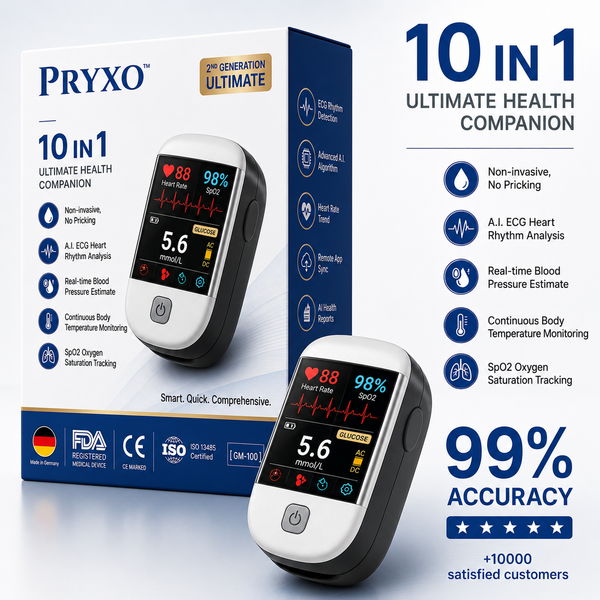 2026 Pryxo™ second generation 10-in-1 smart blood medical instrument / 10 health reports - No-Prick