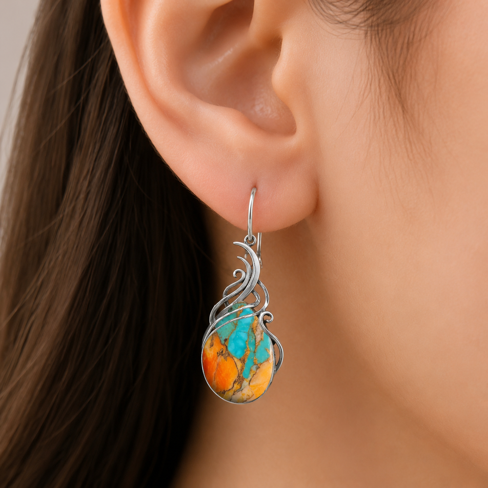 Dazzling Stone Drop Earrings — image 2