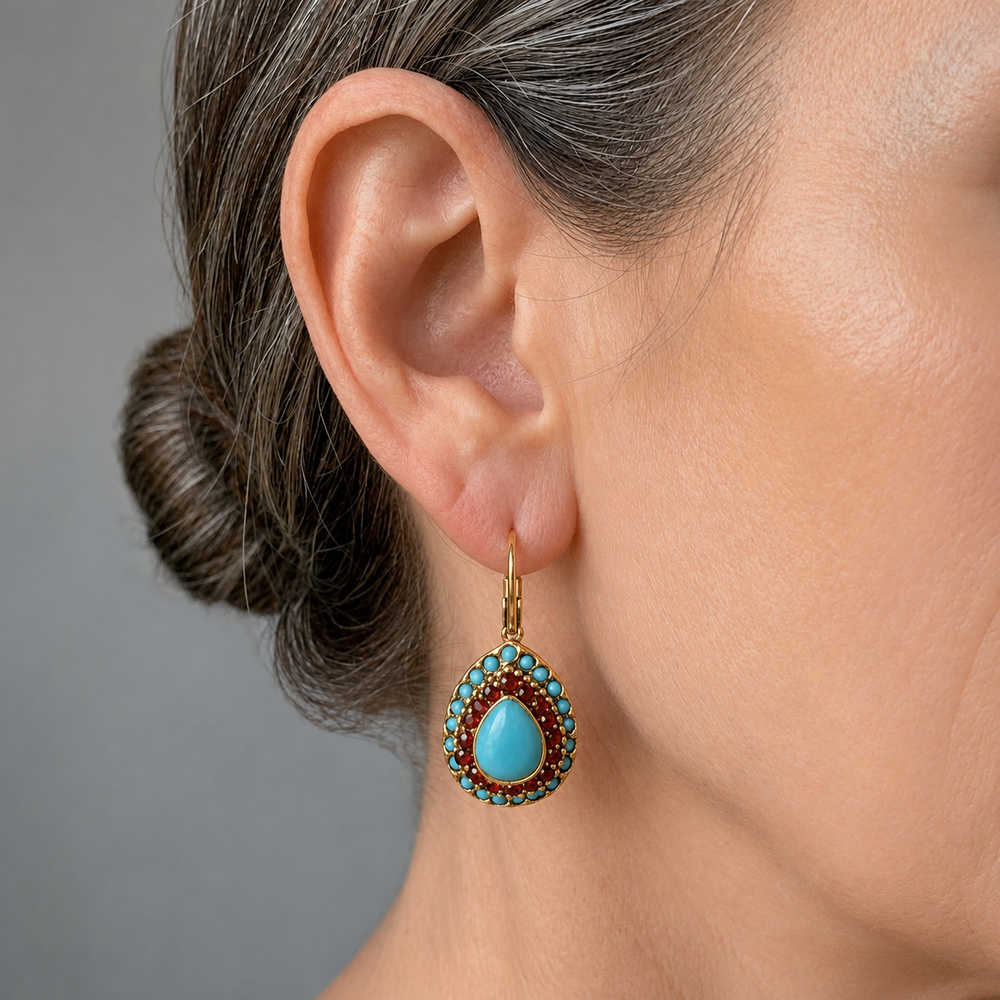 Vintage Crystal Teardrop Earrings — image 4