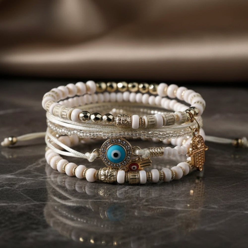 Hamsa Pearls Bracelet Bundle — image 2