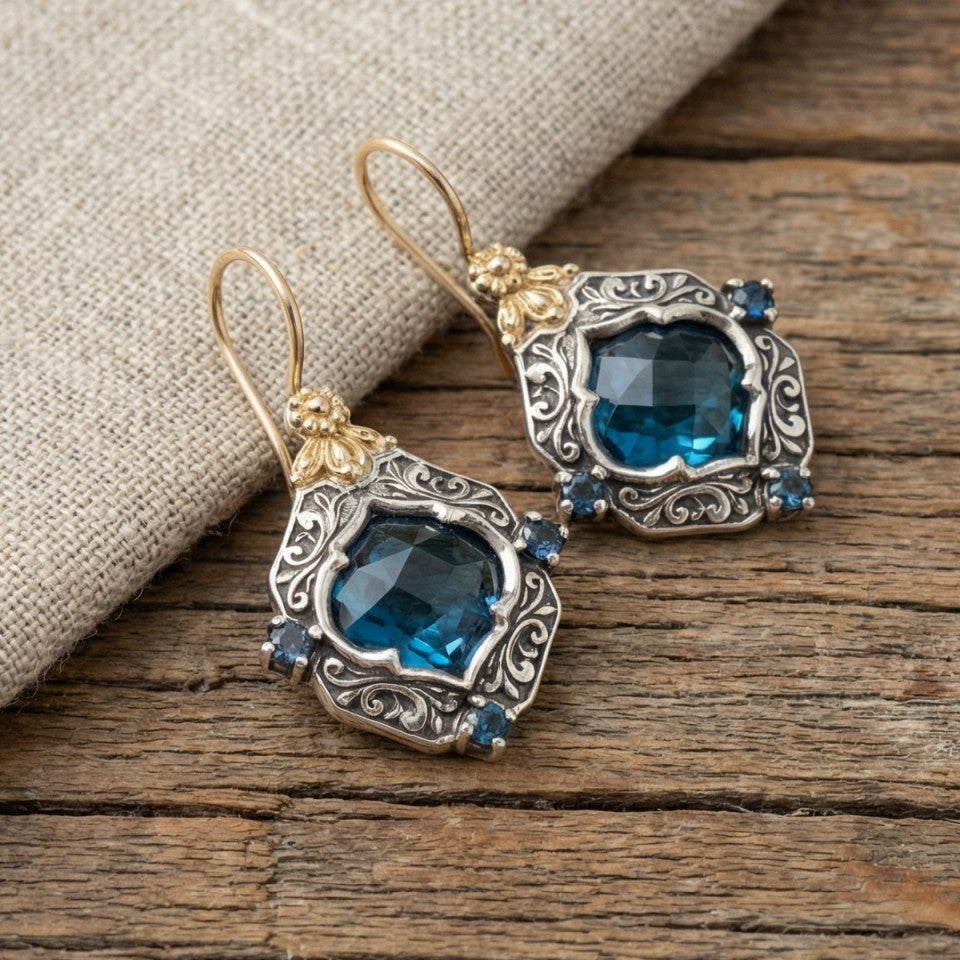 Prestigious Blue Crystal Earrings — image 2