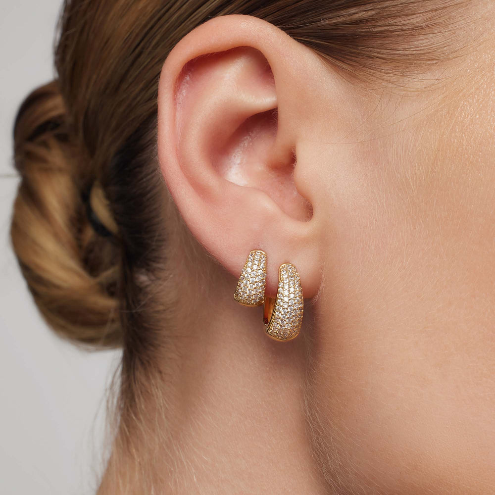Jules Mini Crystals Hoops — image 3