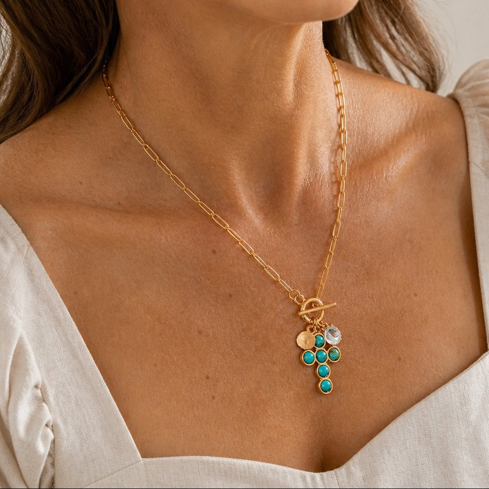 Bohemian Pearl Cross Necklace — image 1