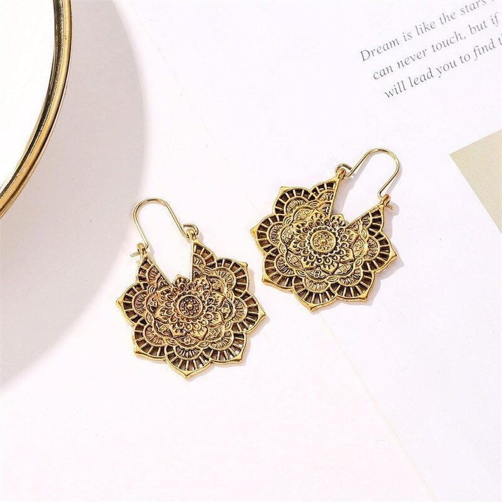Lotus Mandala Earrings — image 1