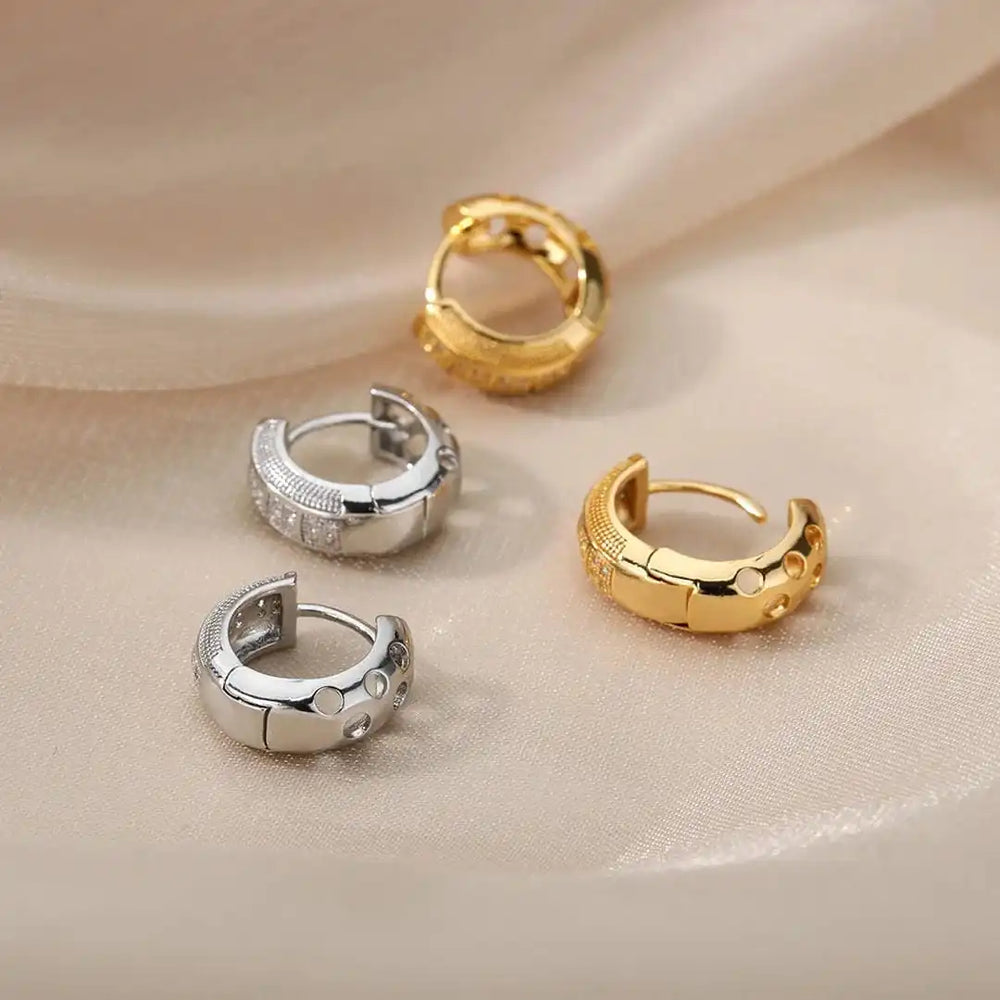 Timeless Cubic Zirconia Hoop Earrings — image 4