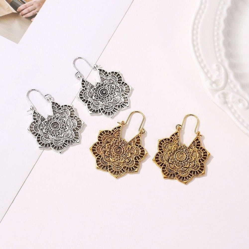 Lotus Mandala Earrings — image 3