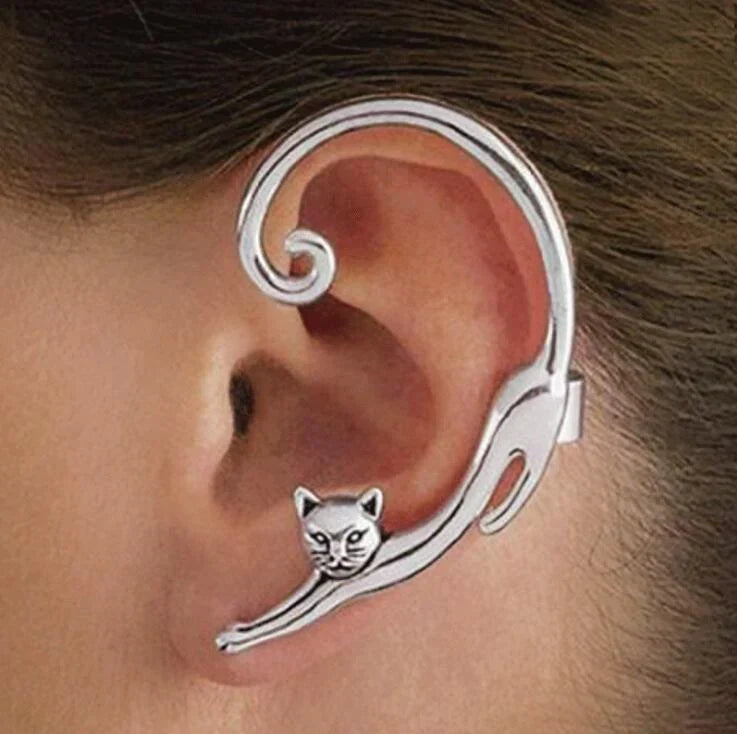 Silver Whisker Charm Earrings — image 3
