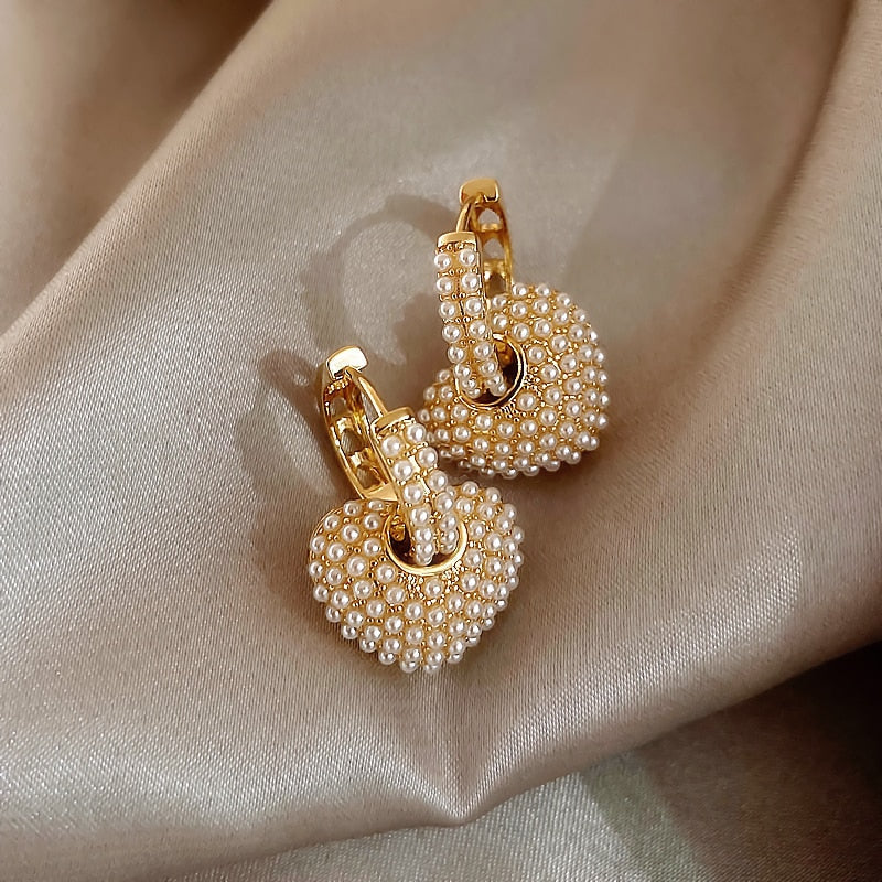 Pearl Heart Earrings — image 2