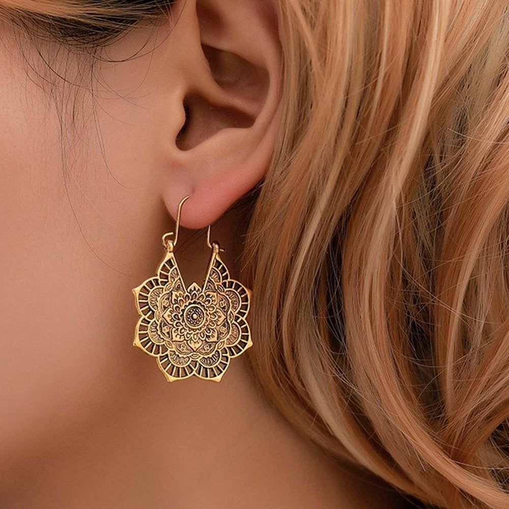 Lotus Mandala Earrings — image 4