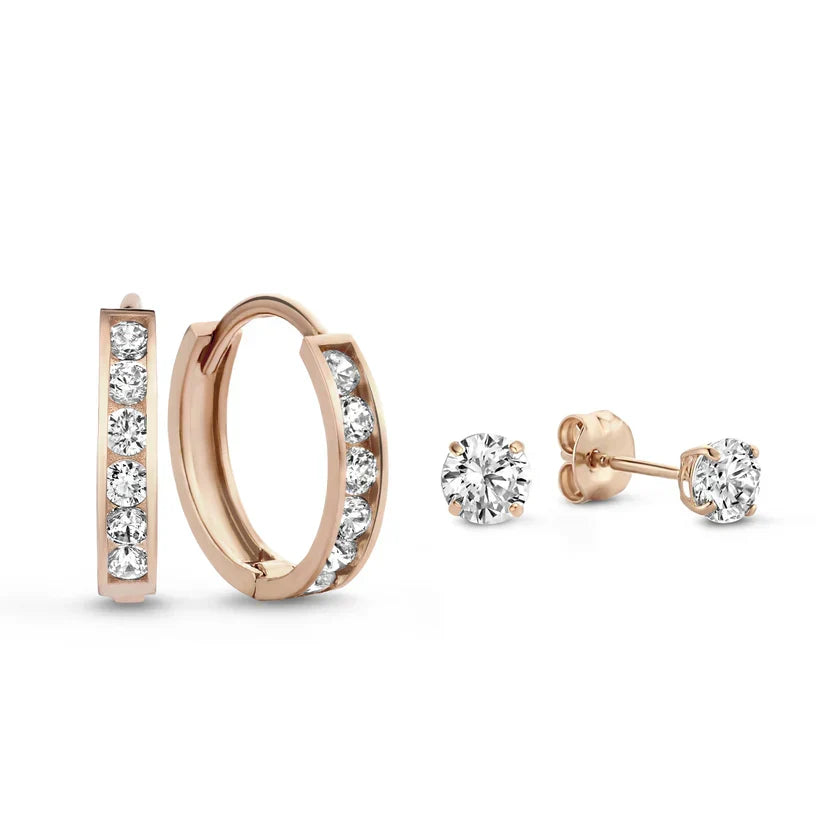 Brillane Stone Gold Earrings Set — image 3