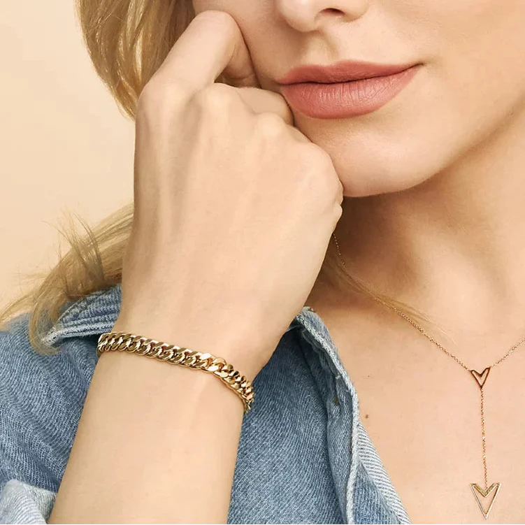 Estate Cuban Classic Gold Bracelet — image 2