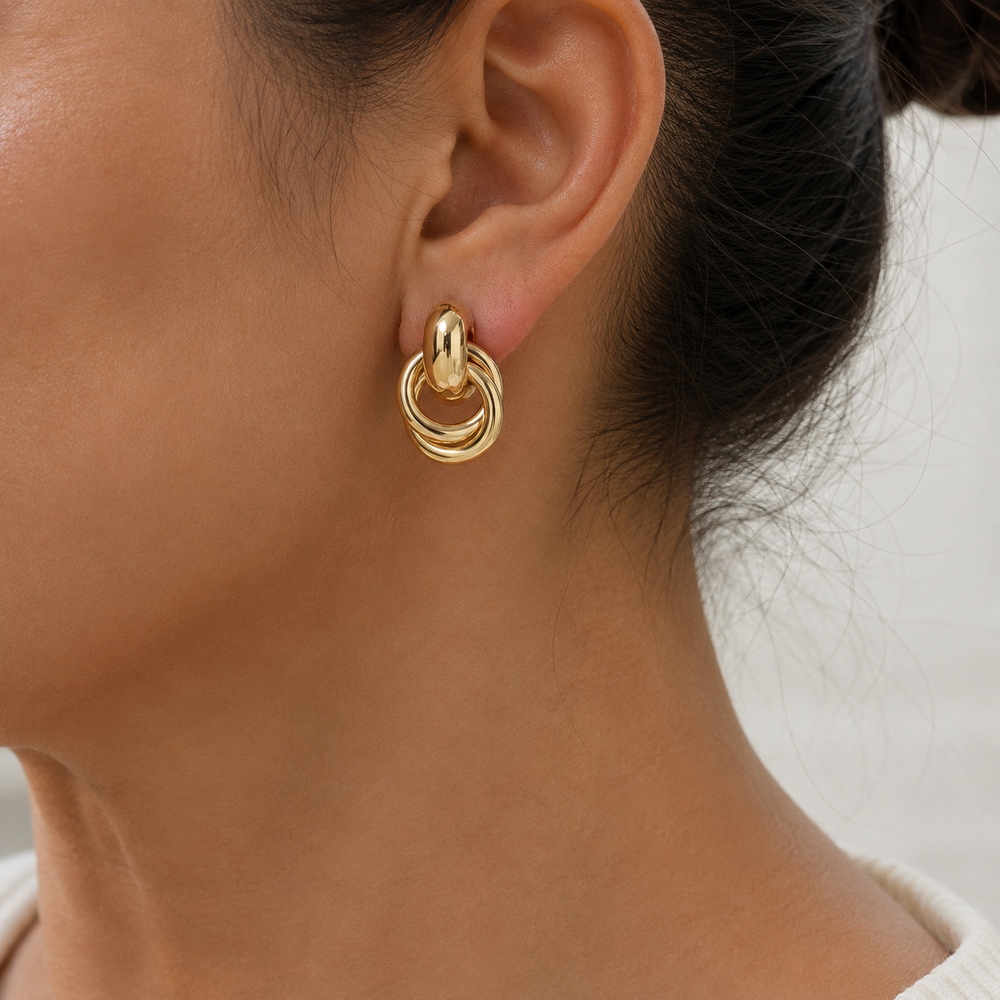 Lavish Gold Hoop Earrings — image 2