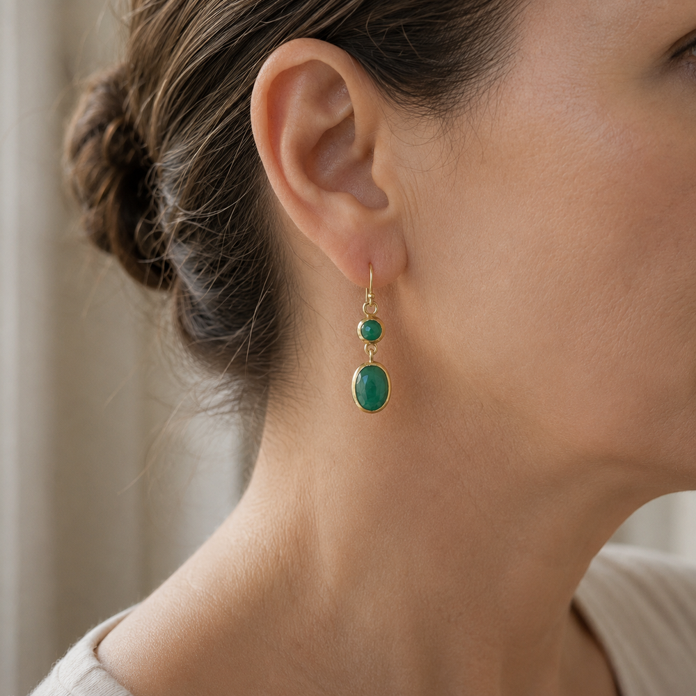 Radiant Turquoise Drop Earrings — image 2