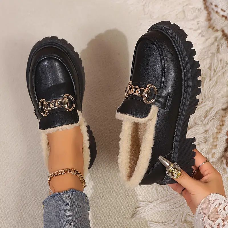 Adele Cozy Chain Loafers