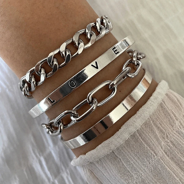 Elan Mercer White Gold Bracelet Set — image 1